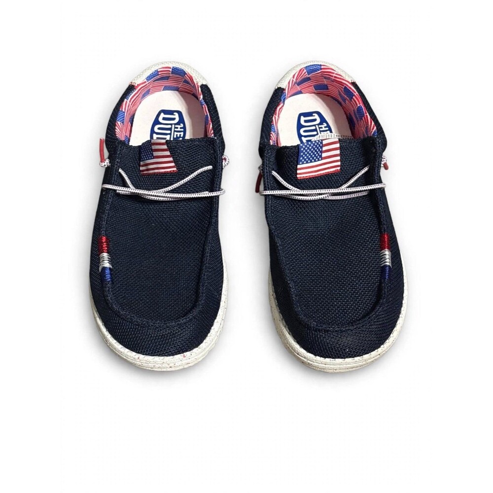 HEY DUDE Wally USA - Navy Americana - Size: US M10 | UK M9 | EU 43 - Excellent